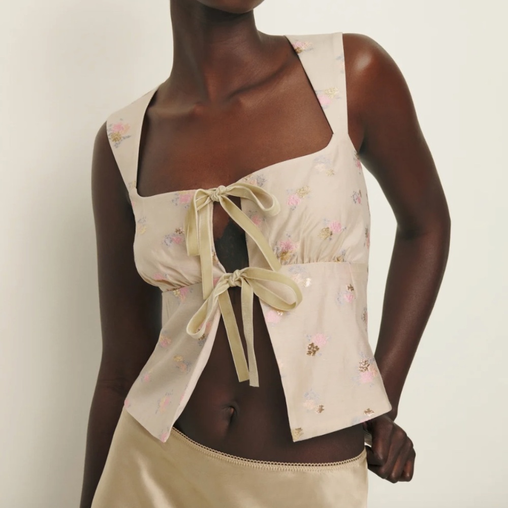 Reformation Azalea Linen Top